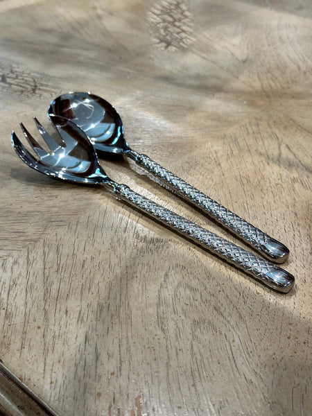 Diamond Design Salad Servers