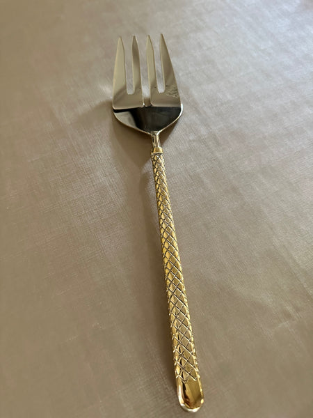 Diamond Design Serving Spoons And Forks