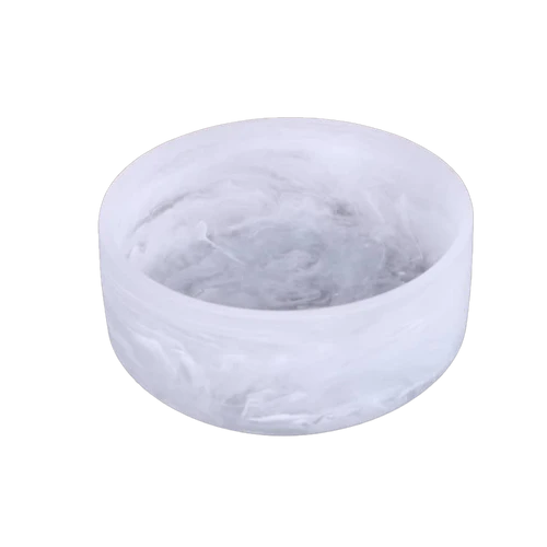 Resin White Swirl Salad Bowl