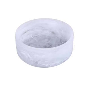 Resin White Swirl Salad Bowl