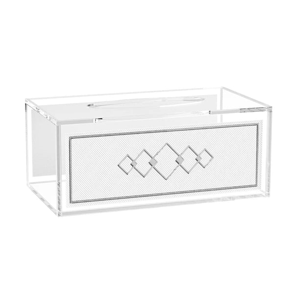 Acrylic Double Leatherette Tissue Box