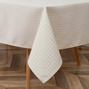 Tablecloth Houndstooth White/Gold