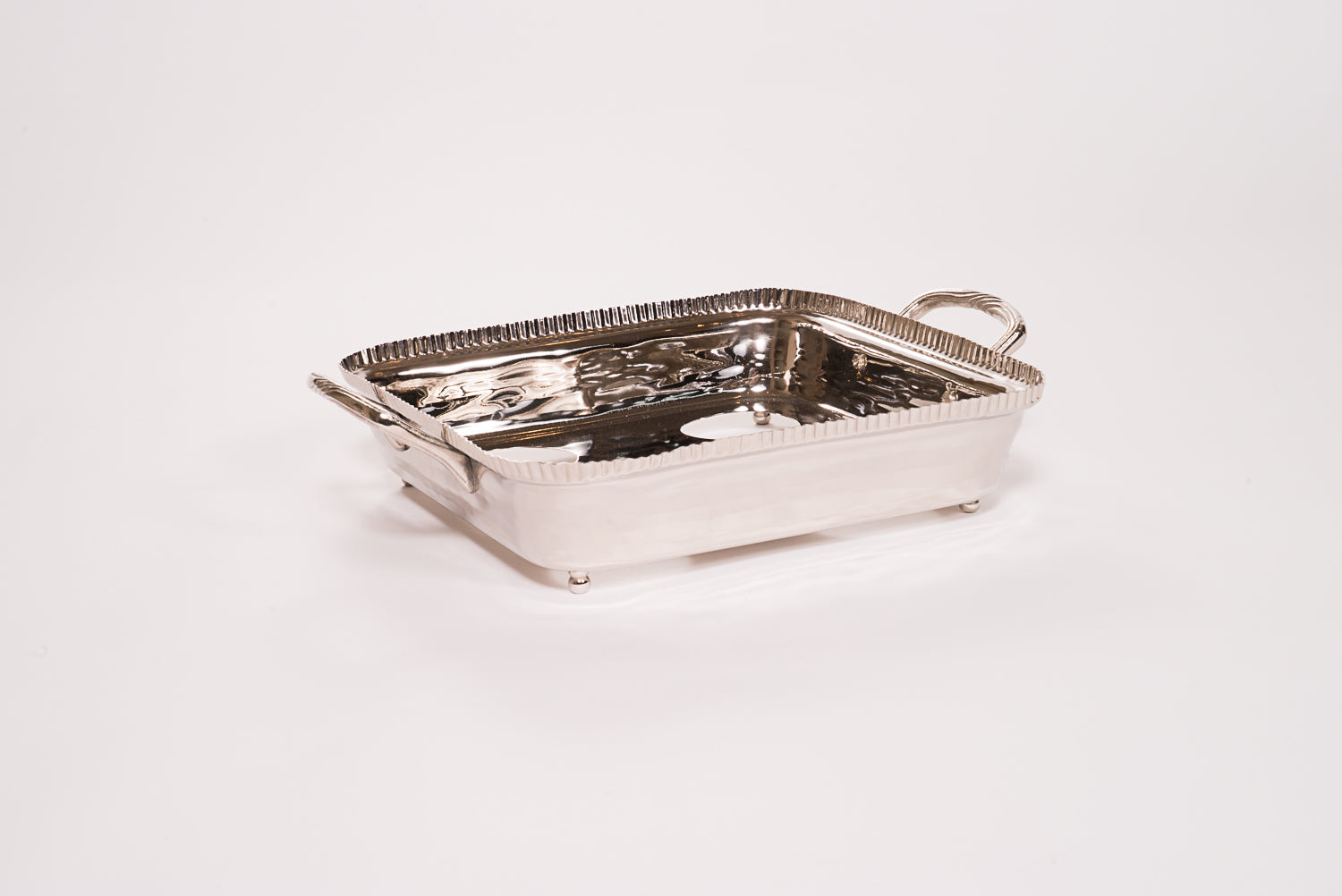 8x8 Silver and White Pan Holder – pompomz