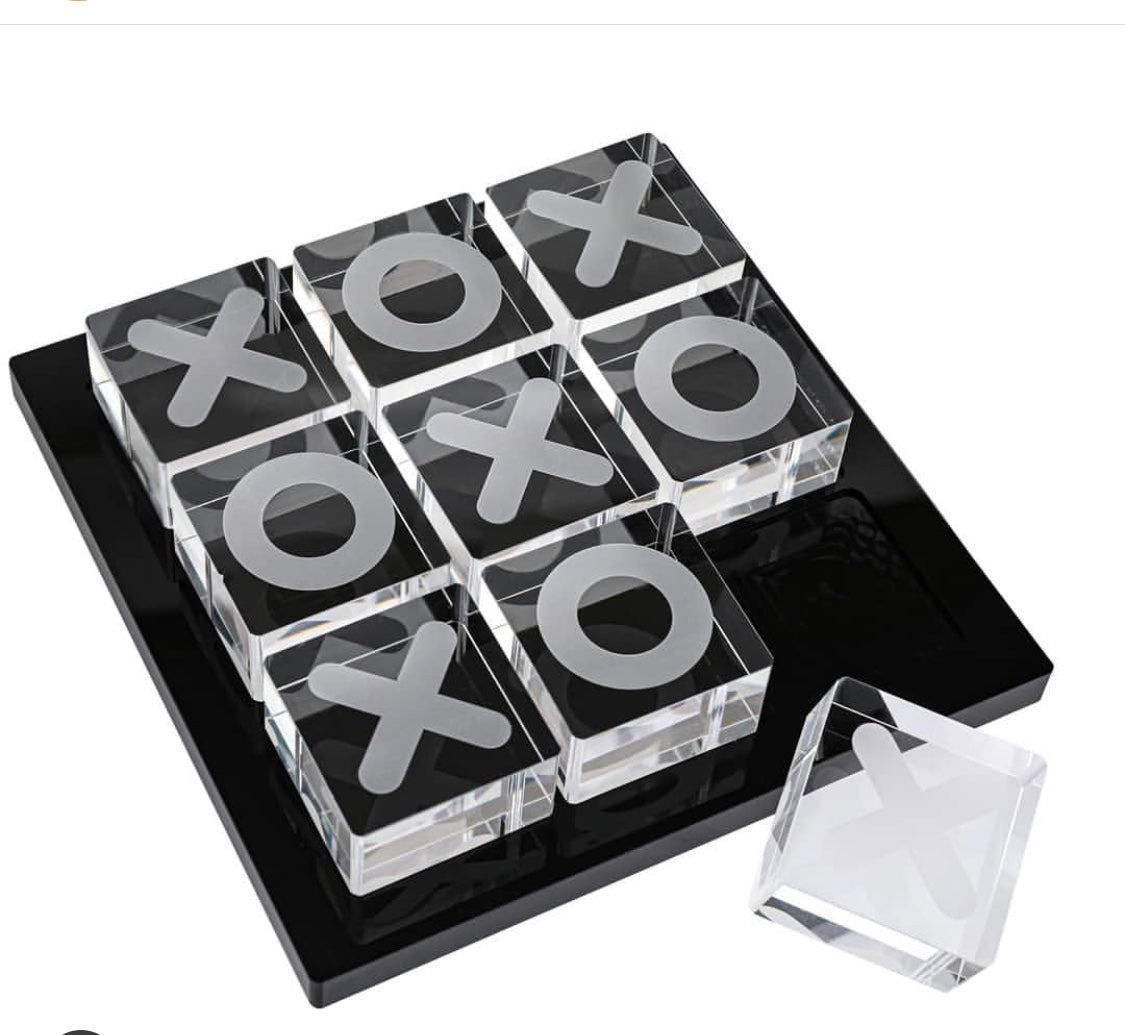 Lucite Luxury Tic TAC Toe Black