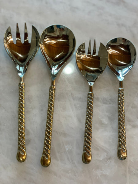 Twisted Handle Salad Servers